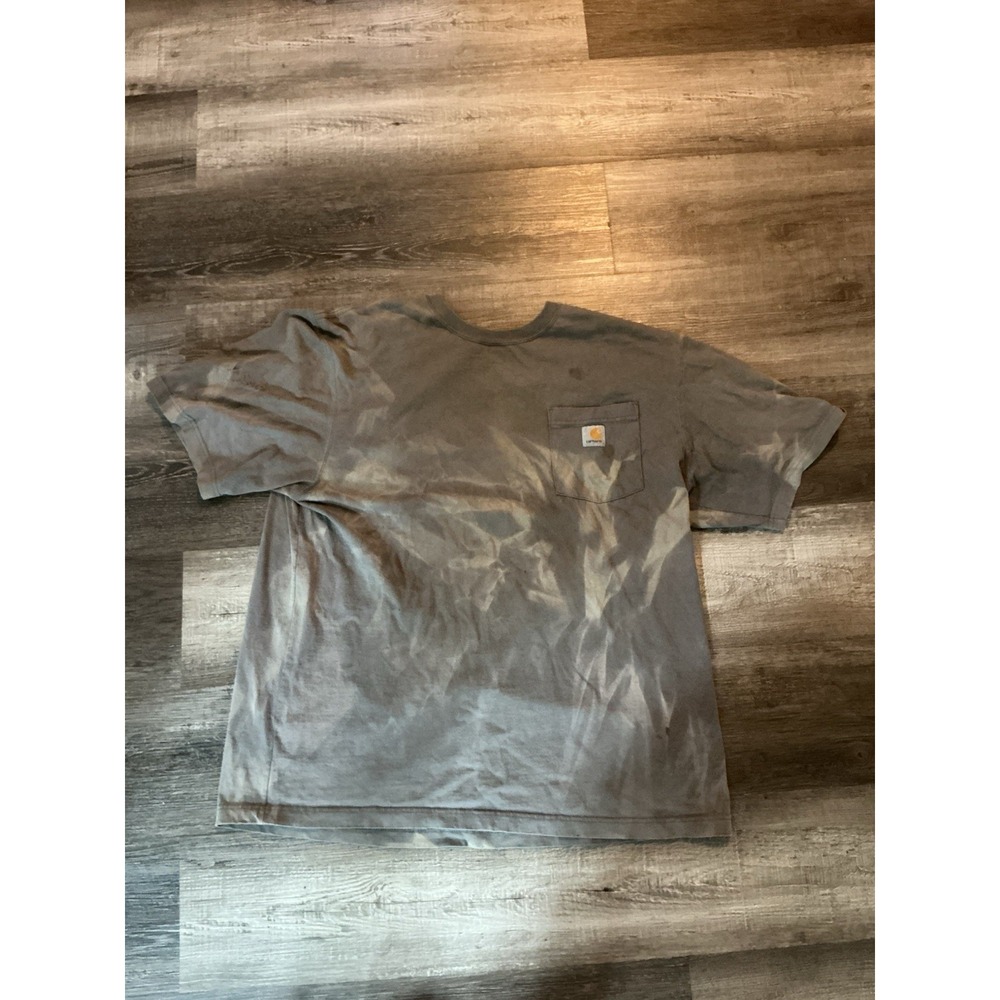 Carhartt Mens Distressed Faded Short Sleeve T-Shirt K87 Gray Cotton Large